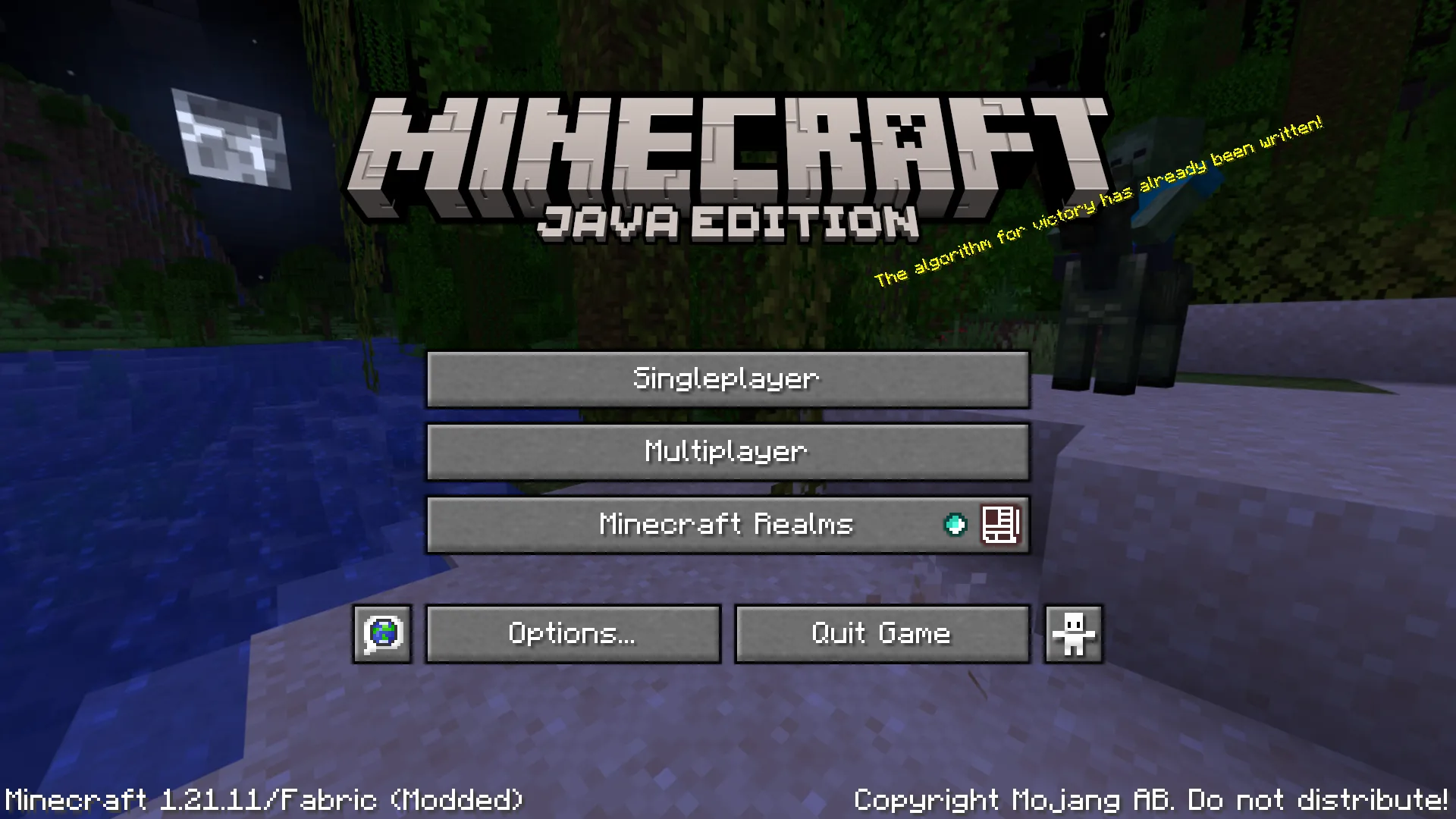 Ekran główny Minecrafta z przyciskiem Multiplayer