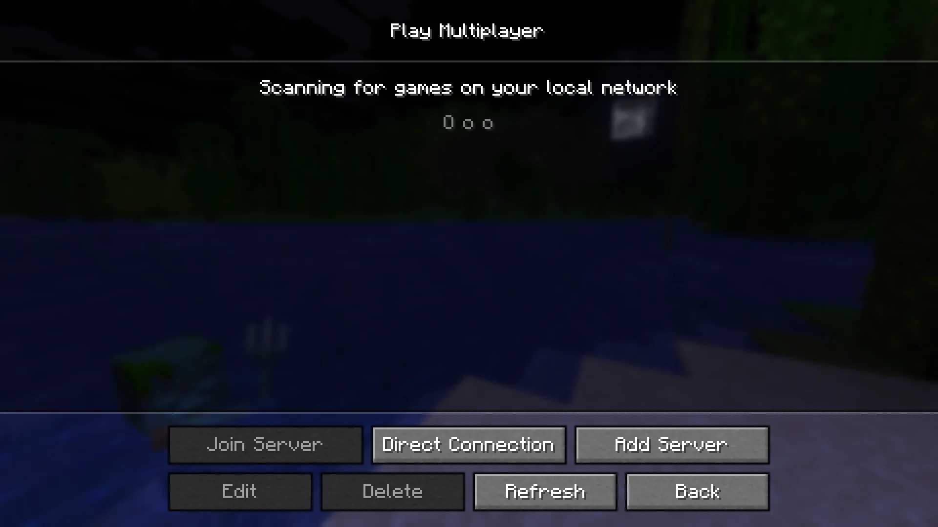 Ekran multiplayer z przyciskiem Add Server